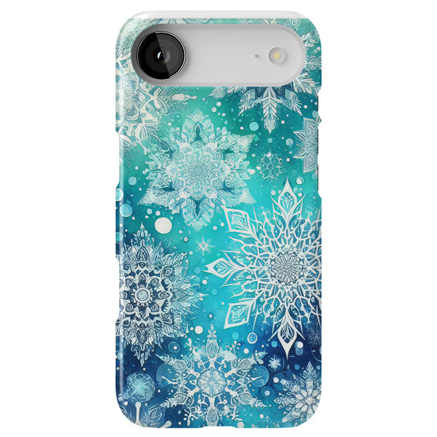 Xmas Snowflake Tough Cases For Apple iPhone (17, 16, 15, 14, 13, 12, 11, X, SE, 8, 7/ Air, Plus, Pro, Max, Mini, XR, XS), Print in USA