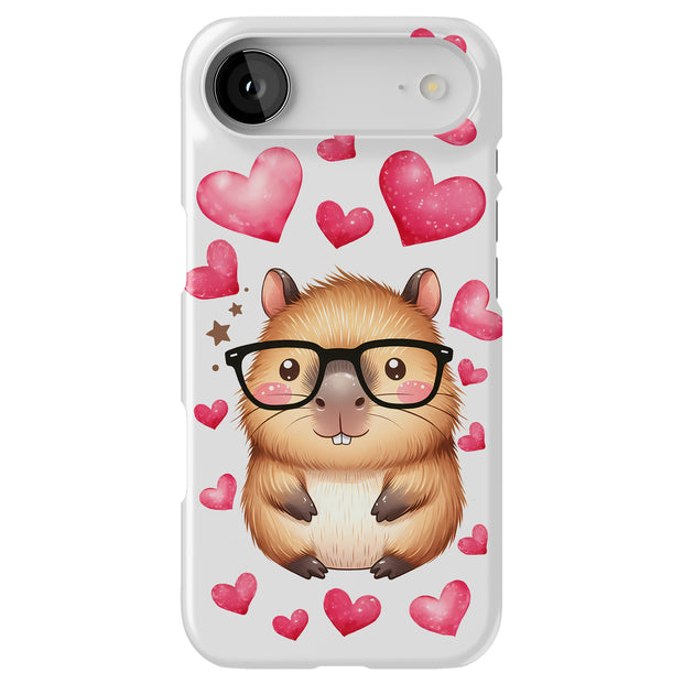 Capybara Love Tough Cases For Apple iPhone (17, 16, 15, 14, 13, 12, 11, X, SE, 8, 7/ Air, Plus, Pro, Max, Mini, XR, XS), Print in USA