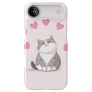Cute Cat Love Tough Cases For Apple iPhone (17, 16, 15, 14, 13, 12, 11, X, SE, 8, 7/ Air, Plus, Pro, Max, Mini, XR, XS), Print in USA
