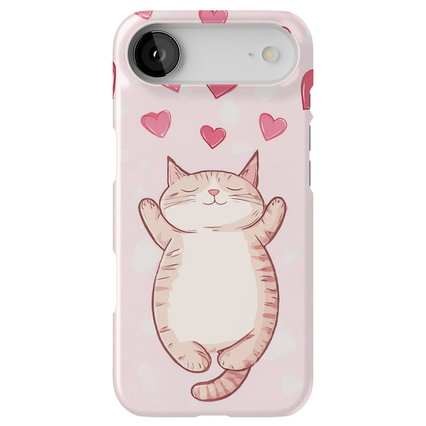 Cute Sleepy Cat Tough Cases For Apple iPhone (17, 16, 15, 14, 13, 12, 11, X, SE, 8, 7/ Air, Plus, Pro, Max, Mini, XR, XS), Print in USA