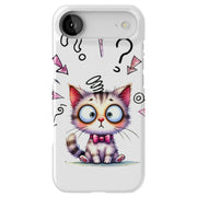Confused Cat Tough Cases For Apple iPhone (17, 16, 15, 14, 13, 12, 11, X, SE, 8, 7/ Air, Plus, Pro, Max, Mini, XR, XS), Print in USA