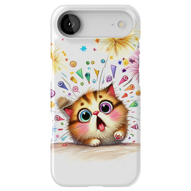 Surprised Cat Tough Cases For Apple iPhone (17, 16, 15, 14, 13, 12, 11, X, SE, 8, 7/ Air, Plus, Pro, Max, Mini, XR, XS), Print in USA