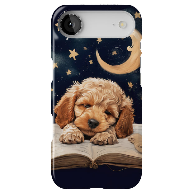 Sleepy Cockapoo Tough Cases For Apple iPhone (17, 16, 15, 14, 13, 12, 11, X, SE, 8, 7/ Air, Plus, Pro, Max, Mini, XR, XS), Print in USA