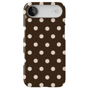 Coffee Poka Dot Tough Cases For Apple iPhone (17, 16, 15, 14, 13, 12, 11, X, SE, 8, 7/ Air, Plus, Pro, Max, Mini, XR, XS), Print in USA