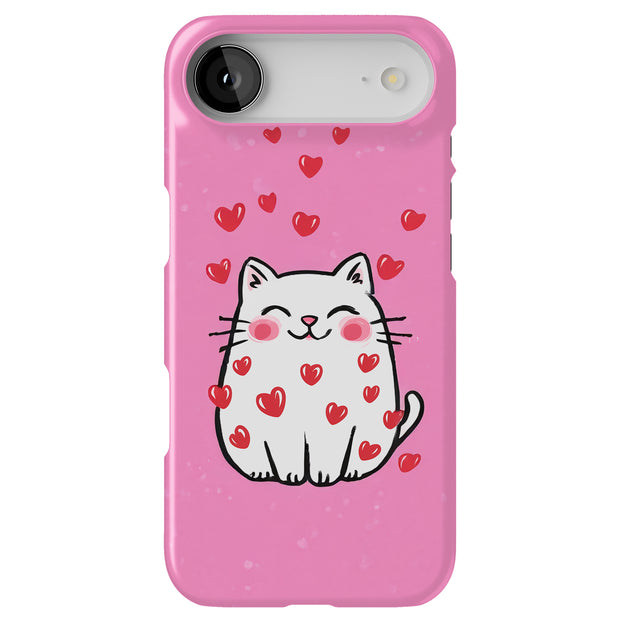 Valentine Cat Tough Cases For Apple iPhone (17, 16, 15, 14, 13, 12, 11, X, SE, 8, 7/ Air, Plus, Pro, Max, Mini, XR, XS), Print in USA