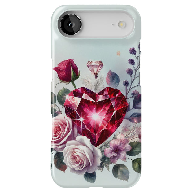 Diamond Heart Tough Cases For Apple iPhone (17, 16, 15, 14, 13, 12, 11, X, SE, 8, 7/ Air, Plus, Pro, Max, Mini, XR, XS), Print in USA