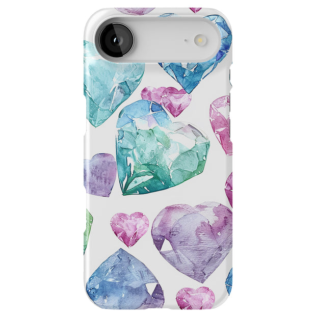 Heart Diamond 1 Tough Cases For Apple iPhone (17, 16, 15, 14, 13, 12, 11, X, SE, 8, 7/ Air, Plus, Pro, Max, Mini, XR, XS), Print in USA