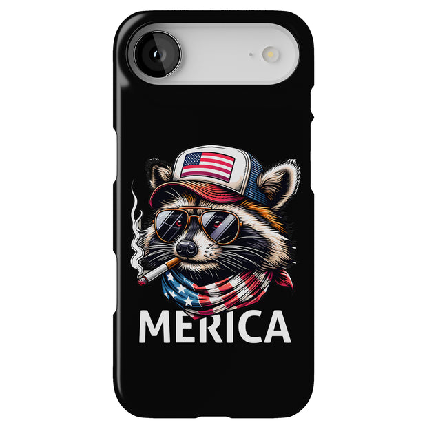 Patriot Raccoon Tough Cases For Apple iPhone (17, 16, 15, 14, 13, 12, 11, X, SE, 8, 7/ Air, Plus, Pro, Max, Mini, XR, XS), Print in USA