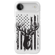 USA Flag Deer 3 Tough Cases For Apple iPhone (17, 16, 15, 14, 13, 12, 11, X, SE, 8, 7/ Air, Plus, Pro, Max, Mini, XR, XS), Print in USA