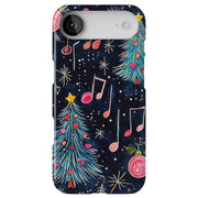 Xmas Music Note Tough Cases For Apple iPhone (17, 16, 15, 14, 13, 12, 11, X, SE, 8, 7/ Air, Plus, Pro, Max, Mini, XR, XS), Print in USA