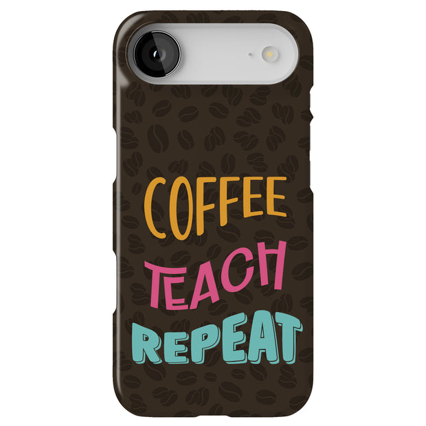 Coffee Teach Tough Cases For Apple iPhone (17, 16, 15, 14, 13, 12, 11, X, SE, 8, 7/ Air, Plus, Pro, Max, Mini, XR, XS), Print in USA