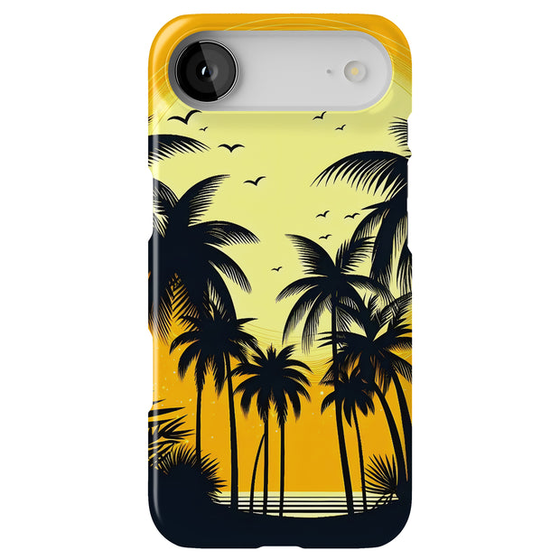 Palm Tree Beach Tough Cases For Apple iPhone (17, 16, 15, 14, 13, 12, 11, X, SE, 8, 7/ Air, Plus, Pro, Max, Mini, XR, XS), Print in USA