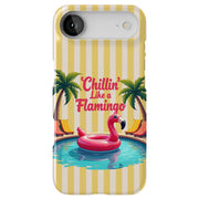 Chillin Flamingo Tough Cases For Apple iPhone (17, 16, 15, 14, 13, 12, 11, X, SE, 8, 7/ Air, Plus, Pro, Max, Mini, XR, XS), Print in USA