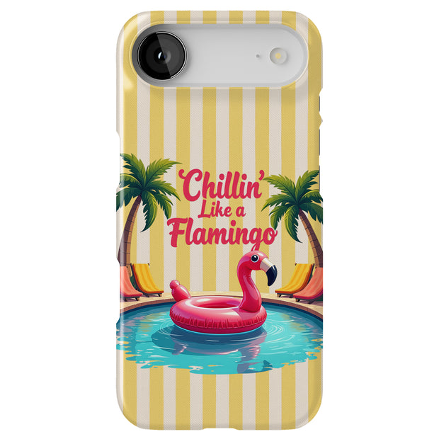 Chillin Flamingo Tough Cases For Apple iPhone (17, 16, 15, 14, 13, 12, 11, X, SE, 8, 7/ Air, Plus, Pro, Max, Mini, XR, XS), Print in USA