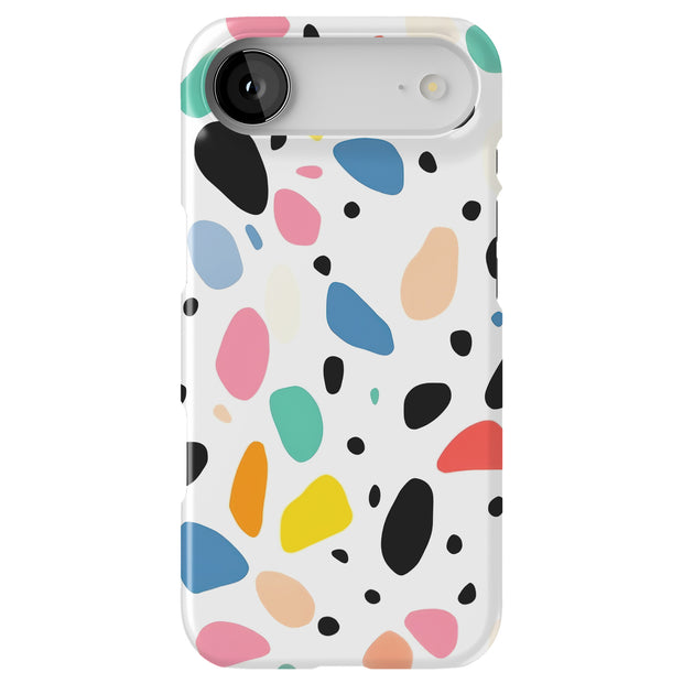 Abstract Color Dots Tough Cases For Apple iPhone (17, 16, 15, 14, 13, 12, 11, X, SE, 8, 7/ Air, Plus, Pro, Max, Mini, XR, XS), Print in USA