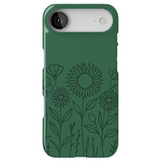 Flower Line Art Tough Cases For Apple iPhone (17, 16, 15, 14, 13, 12, 11, X, SE, 8, 7/ Air, Plus, Pro, Max, Mini, XR, XS), Print in USA