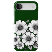 Line Art Floral Tough Cases For Apple iPhone (17, 16, 15, 14, 13, 12, 11, X, SE, 8, 7/ Air, Plus, Pro, Max, Mini, XR, XS), Print in USA