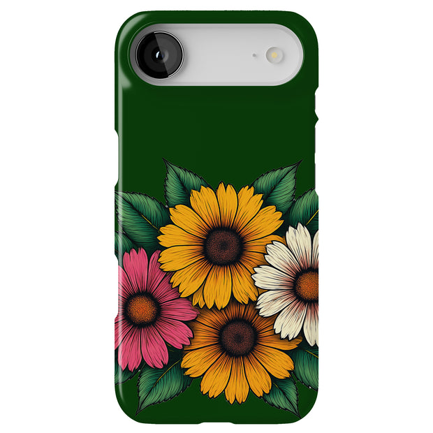 Color Art Floral Tough Cases For Apple iPhone (17, 16, 15, 14, 13, 12, 11, X, SE, 8, 7/ Air, Plus, Pro, Max, Mini, XR, XS), Print in USA