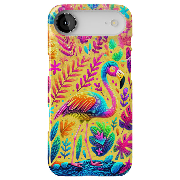 Colorful Flamingo Tough Cases For Apple iPhone (17, 16, 15, 14, 13, 12, 11, X, SE, 8, 7/ Air, Plus, Pro, Max, Mini, XR, XS), Print in USA