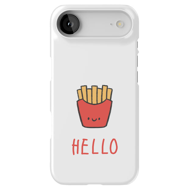 Hello Fries Tough Cases For Apple iPhone (17, 16, 15, 14, 13, 12, 11, X, SE, 8, 7/ Air, Plus, Pro, Max, Mini, XR, XS), Print in USA