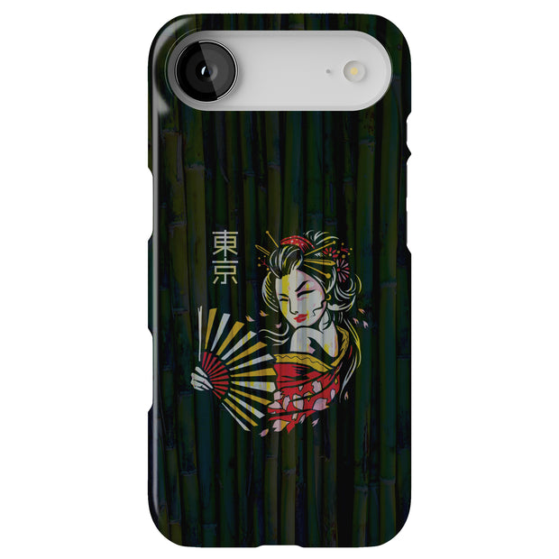 Geisha Bamboo Tough Cases For Apple iPhone (17, 16, 15, 14, 13, 12, 11, X, SE, 8, 7/ Air, Plus, Pro, Max, Mini, XR, XS), Print in USA
