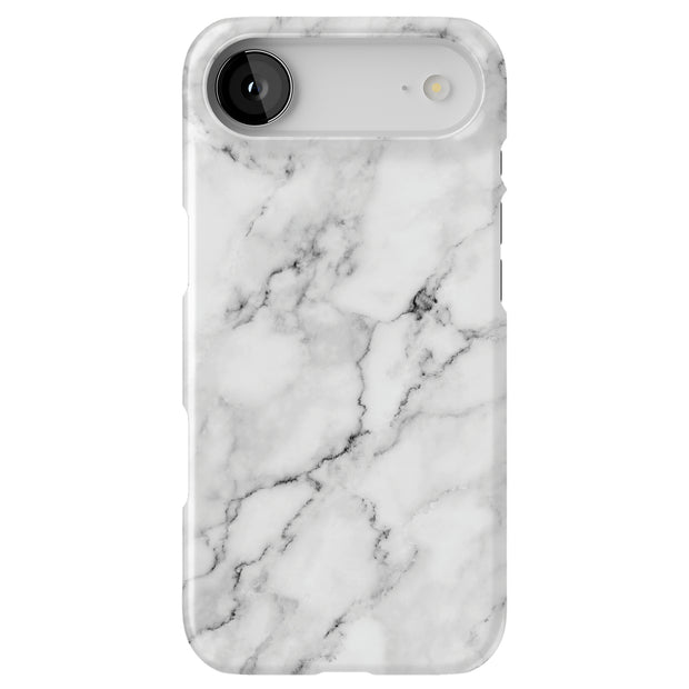 White Marble Tough Cases For Apple iPhone (17, 16, 15, 14, 13, 12, 11, X, SE, 8, 7/ Air, Plus, Pro, Max, Mini, XR, XS), Print in USA