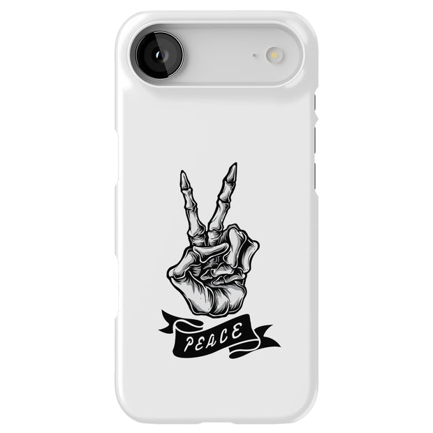 Peace Skeleton Tough Cases For Apple iPhone (17, 16, 15, 14, 13, 12, 11, X, SE, 8, 7/ Air, Plus, Pro, Max, Mini, XR, XS), Print in USA