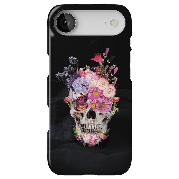 Flower Skull Tough Cases For Apple iPhone (17, 16, 15, 14, 13, 12, 11, X, SE, 8, 7/ Air, Plus, Pro, Max, Mini, XR, XS), Print in USA