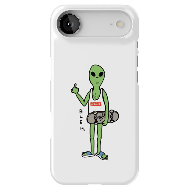 Bleh Alien Wht Tough Cases For Apple iPhone (17, 16, 15, 14, 13, 12, 11, X, SE, 8, 7/ Air, Plus, Pro, Max, Mini, XR, XS), Print in USA