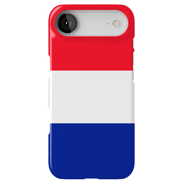 Flag France Tough Cases For Apple iPhone (17, 16, 15, 14, 13, 12, 11, X, SE, 8, 7/ Air, Plus, Pro, Max, Mini, XR, XS), Print in USA