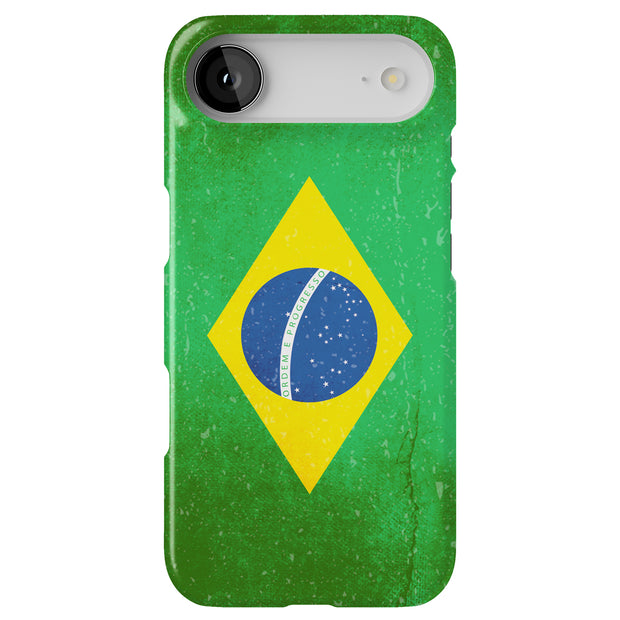 Old Flag Brazil Tough Cases For Apple iPhone (17, 16, 15, 14, 13, 12, 11, X, SE, 8, 7/ Air, Plus, Pro, Max, Mini, XR, XS), Print in USA