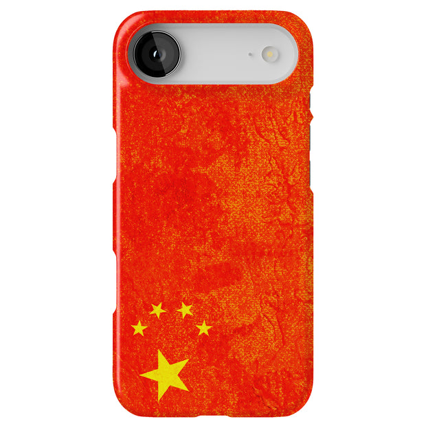 Old Flag China Tough Cases For Apple iPhone (17, 16, 15, 14, 13, 12, 11, X, SE, 8, 7/ Air, Plus, Pro, Max, Mini, XR, XS), Print in USA