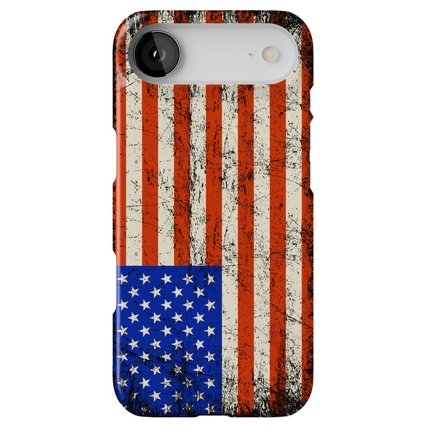 America Flag  Tough Cases For Apple iPhone (17, 16, 15, 14, 13, 12, 11, X, SE, 8, 7/ Air, Plus, Pro, Max, Mini, XR, XS), Print in USA