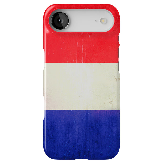 Old Flag France Tough Cases For Apple iPhone (17, 16, 15, 14, 13, 12, 11, X, SE, 8, 7/ Air, Plus, Pro, Max, Mini, XR, XS), Print in USA