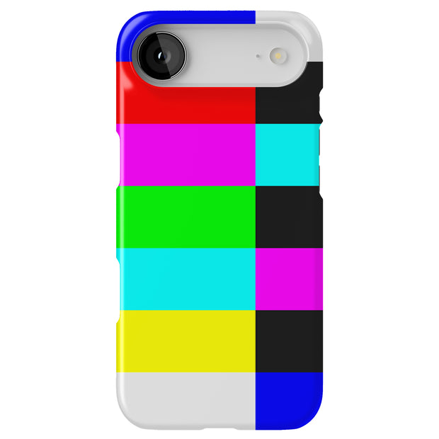 TV Color Bars Tough Cases For Apple iPhone (17, 16, 15, 14, 13, 12, 11, X, SE, 8, 7/ Air, Plus, Pro, Max, Mini, XR, XS), Print in USA