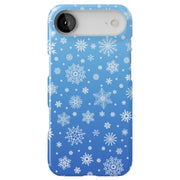 Blue Snowflakes Tough Cases For Apple iPhone (17, 16, 15, 14, 13, 12, 11, X, SE, 8, 7/ Air, Plus, Pro, Max, Mini, XR, XS), Print in USA