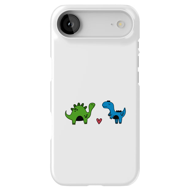 Dinosaur Love Tough Cases For Apple iPhone (17, 16, 15, 14, 13, 12, 11, X, SE, 8, 7/ Air, Plus, Pro, Max, Mini, XR, XS), Print in USA
