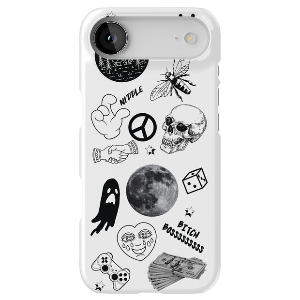 Ghost Collage Tough Cases For Apple iPhone (17, 16, 15, 14, 13, 12, 11, X, SE, 8, 7/ Air, Plus, Pro, Max, Mini, XR, XS), Print in USA