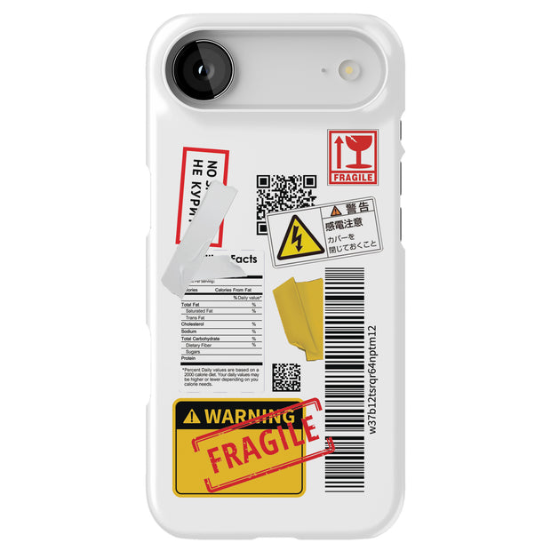 Warning Collage Tough Cases For Apple iPhone (17, 16, 15, 14, 13, 12, 11, X, SE, 8, 7/ Air, Plus, Pro, Max, Mini, XR, XS), Print in USA