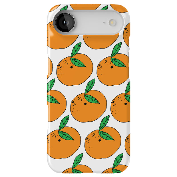 Orange Fruit Tough Cases For Apple iPhone (17, 16, 15, 14, 13, 12, 11, X, SE, 8, 7/ Air, Plus, Pro, Max, Mini, XR, XS), Print in USA