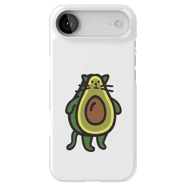 Cat Avocado Tough Cases For Apple iPhone (17, 16, 15, 14, 13, 12, 11, X, SE, 8, 7/ Air, Plus, Pro, Max, Mini, XR, XS), Print in USA