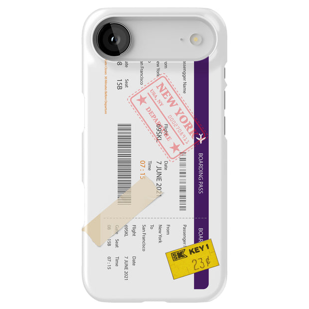 Boarding Pass  Tough Cases For Apple iPhone (17, 16, 15, 14, 13, 12, 11, X, SE, 8, 7/ Air, Plus, Pro, Max, Mini, XR, XS), Print in USA