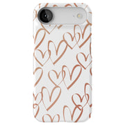 Brown Hearts Tough Cases For Apple iPhone (17, 16, 15, 14, 13, 12, 11, X, SE, 8, 7/ Air, Plus, Pro, Max, Mini, XR, XS), Print in USA