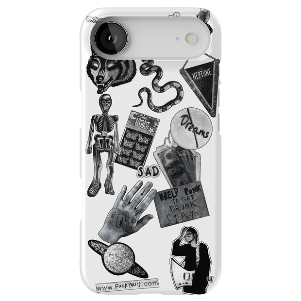 Grunge Collage4 Tough Cases For Apple iPhone (17, 16, 15, 14, 13, 12, 11, X, SE, 8, 7/ Air, Plus, Pro, Max, Mini, XR, XS), Print in USA