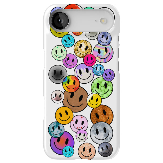 Cute Smile Face Tough Cases For Apple iPhone (17, 16, 15, 14, 13, 12, 11, X, SE, 8, 7/ Air, Plus, Pro, Max, Mini, XR, XS), Print in USA