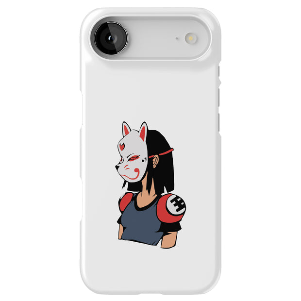Girl in Mask Tough Cases For Apple iPhone (17, 16, 15, 14, 13, 12, 11, X, SE, 8, 7/ Air, Plus, Pro, Max, Mini, XR, XS), Print in USA