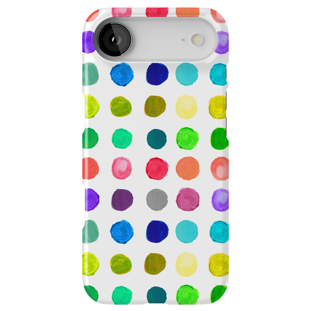 Polka Dot 15 Tough Cases For Apple iPhone (17, 16, 15, 14, 13, 12, 11, X, SE, 8, 7/ Air, Plus, Pro, Max, Mini, XR, XS), Print in USA